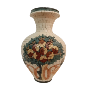 Mosaic Heritage Vase-Madaba and Jericho Tree Design