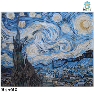 Starry Night Mosaic | 80 x 100 cm Celestial Mosaic Artwork for Interior Wall Décor