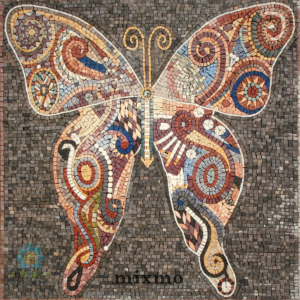 Bohemian Patterned Butterfly Mosaic Wall Art