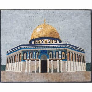 Handmade Jerusalem Mosaic Artwork – Natural Stones 40×60 cm